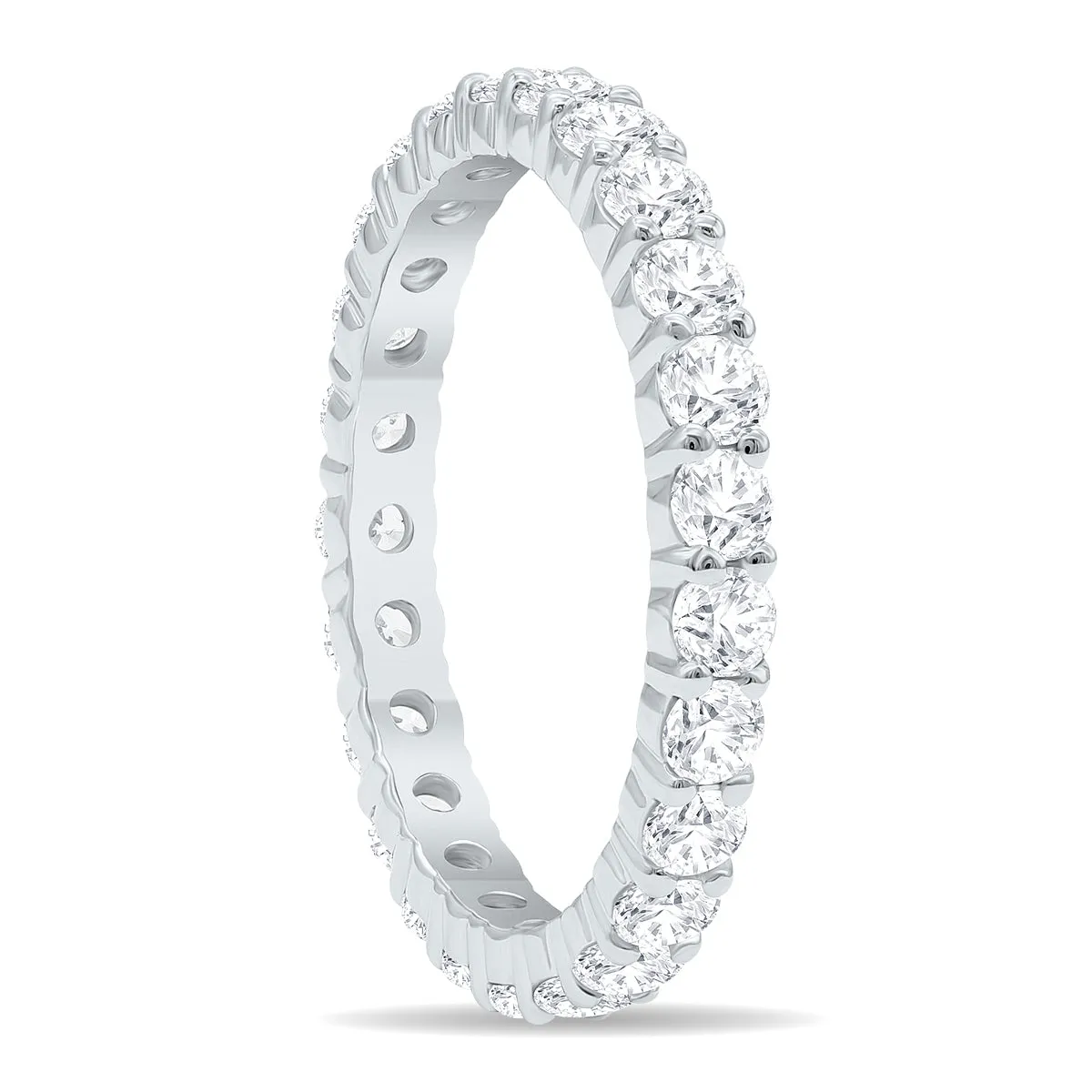 1 1/2 Carat TW Low Set Diamond Eternity Band in 10K White Gold