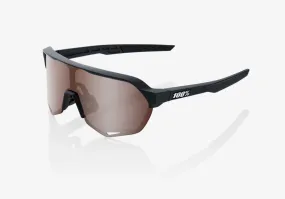 100% Percent Sunglasses S2 Soft Tact Black - Hiper Crimson Silver   Clear