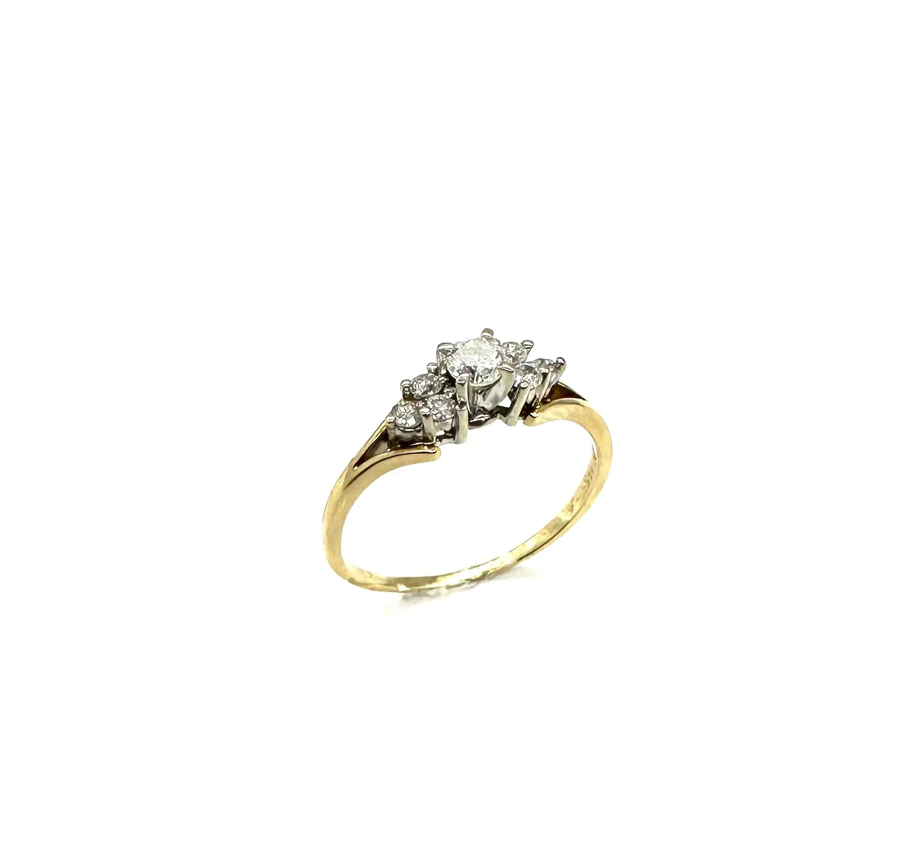 1/2 CTW 7 Diamond Cluster Ring