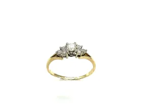 1/2 CTW 7 Diamond Cluster Ring