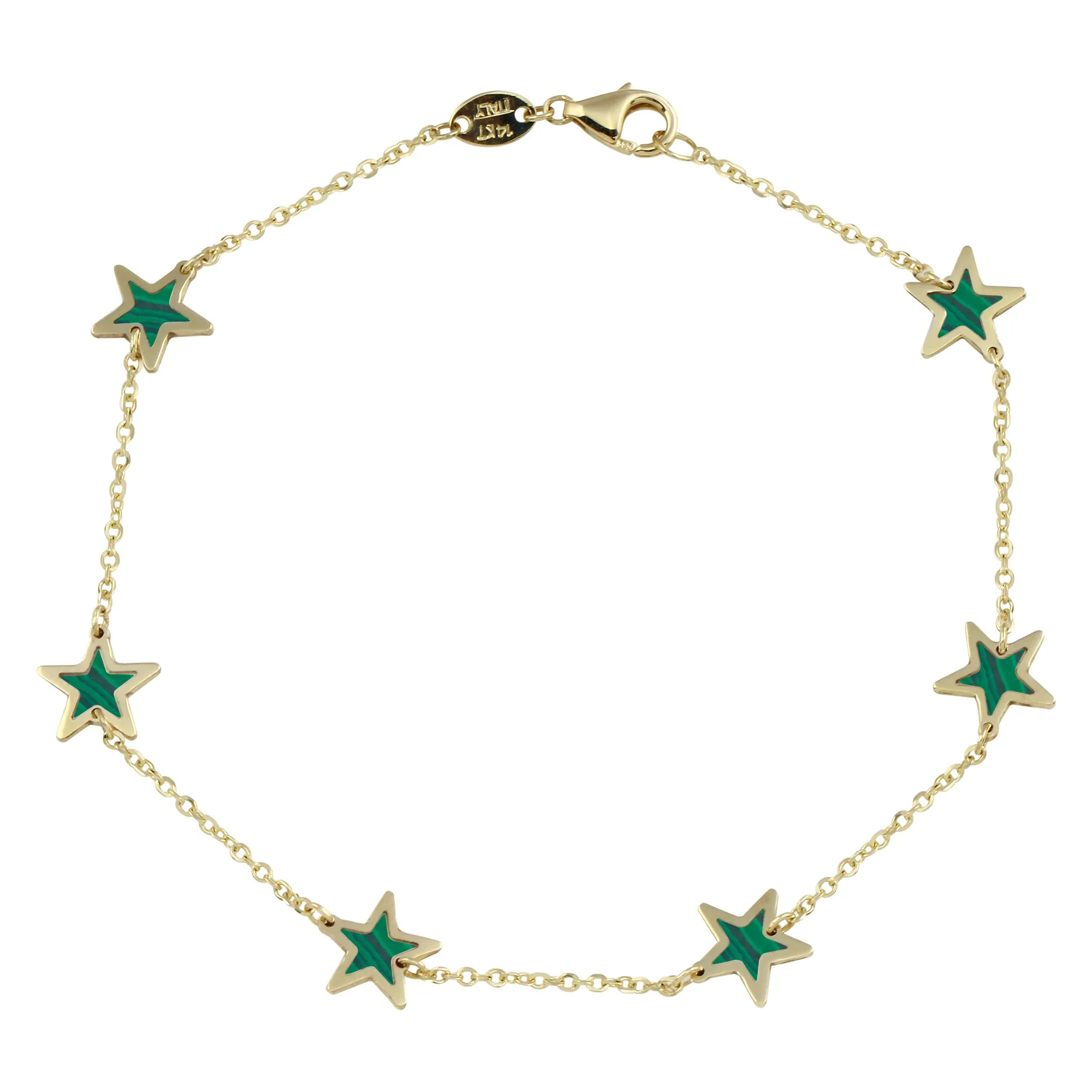 14K Multi Star Color Bracelet