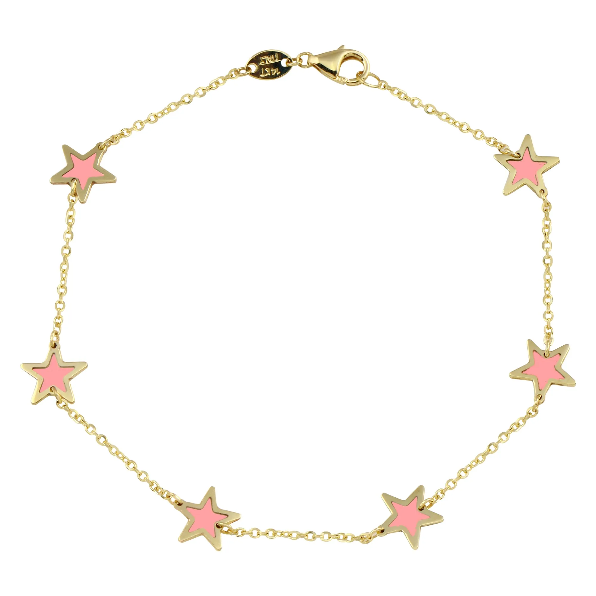 14K Multi Star Color Bracelet