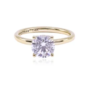 14K YELLOW GOLD SOLITAIRE DIAMOND ENGAGEMENT RING - SETTING ONLY