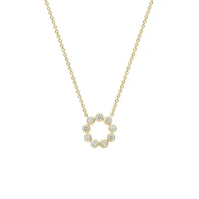 14K YG Mini Blossom Diamond Necklace