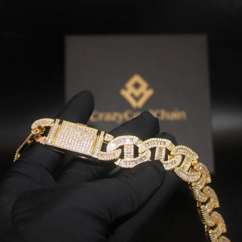 15mm Iced Out Cuban Chain