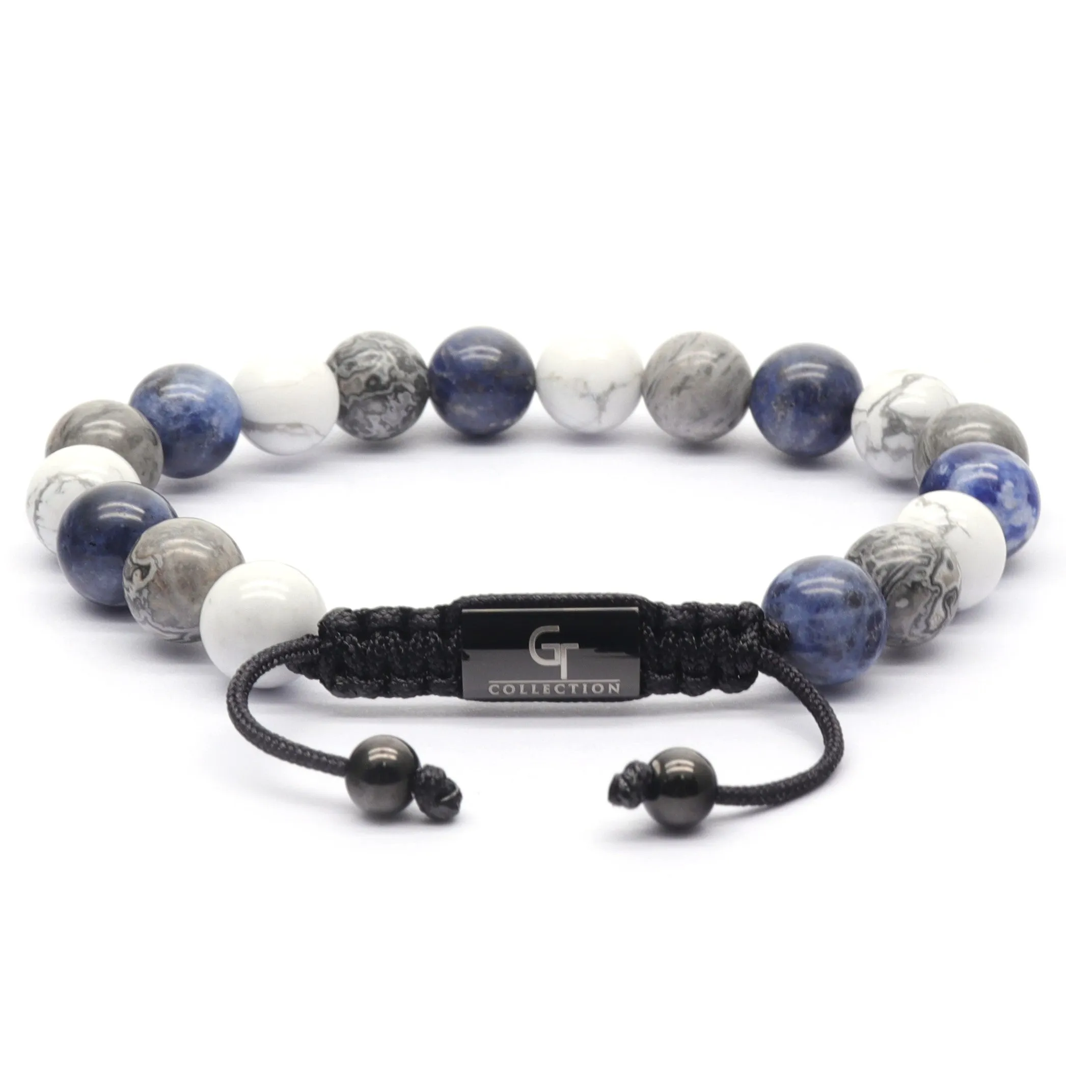 2 PIECE SET - SODALITE Single Bead & Flatbead Bracelet