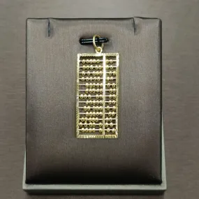 22k / 916 Gold Rectangle abacus pendant