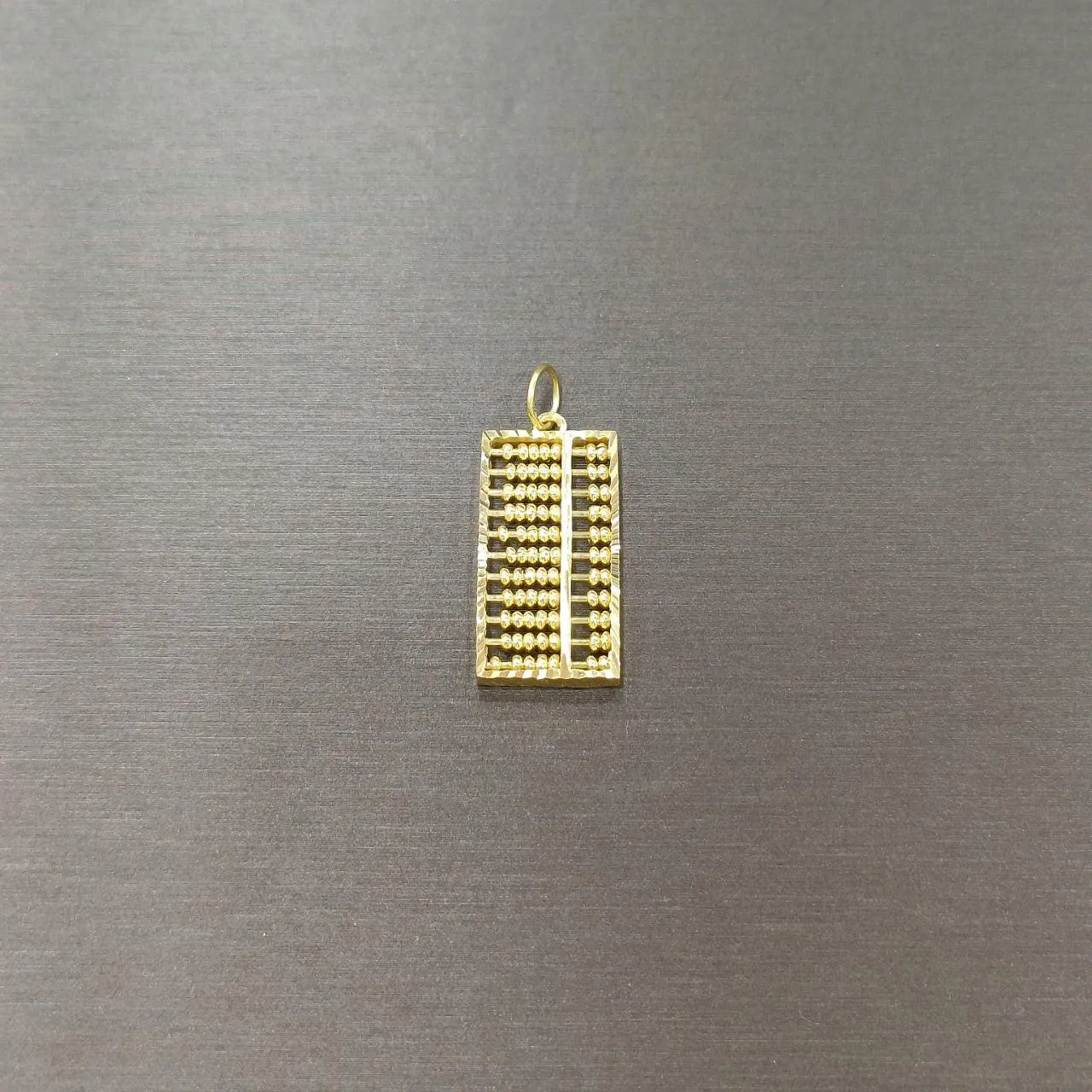 22k / 916 Gold Rectangle abacus pendant