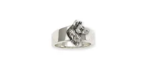 Alaskan Malamute Ring Jewelry Sterling Silver Handmade Dog Ring MAL2H-R