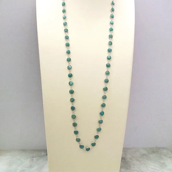 Amazonite Jeweled Chain Necklace