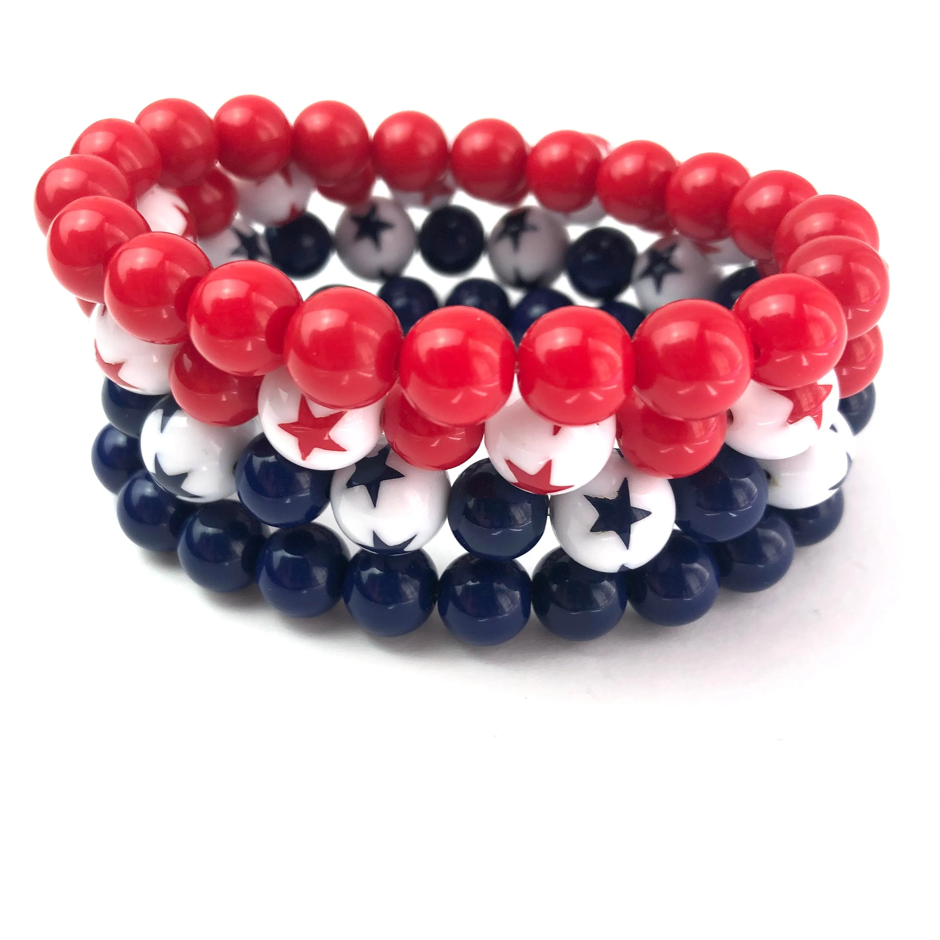 Americana Star Stack and Stretch Bracelet Set