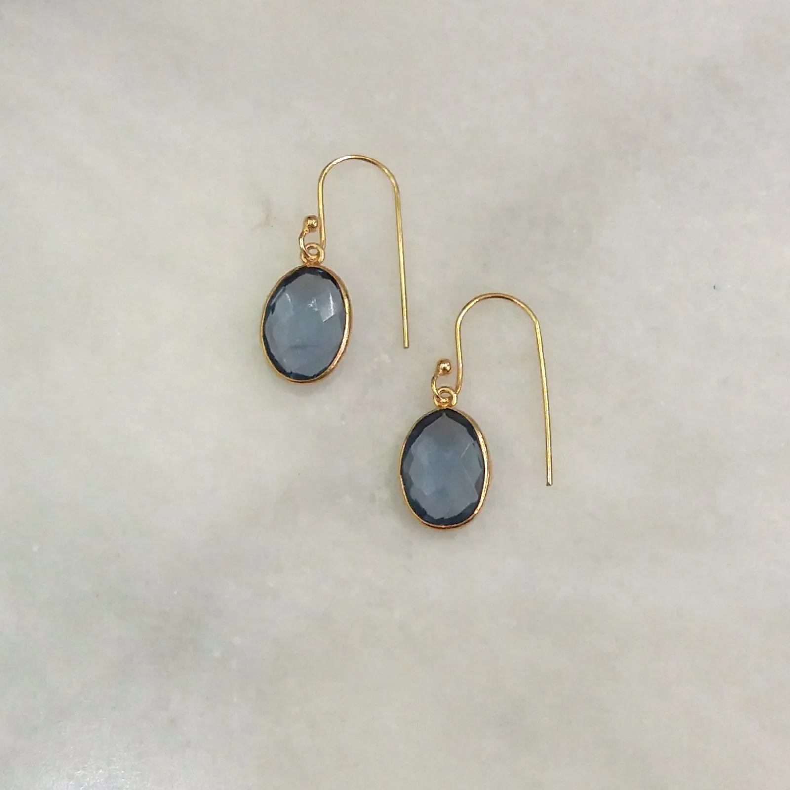 Amethyst Single Drop Hook Earrings