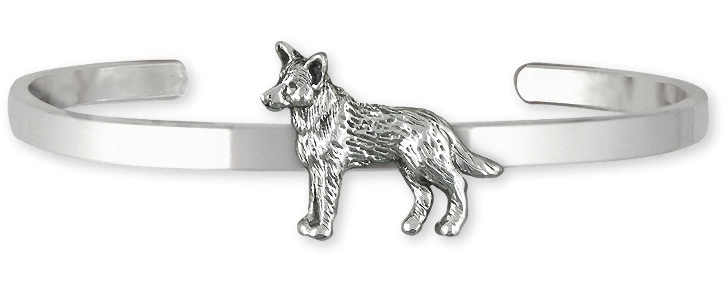 Australian Cattle Dog Jewelry Sterling Silver Handmade Cattle Dog Bracelet  ACD8-CB all