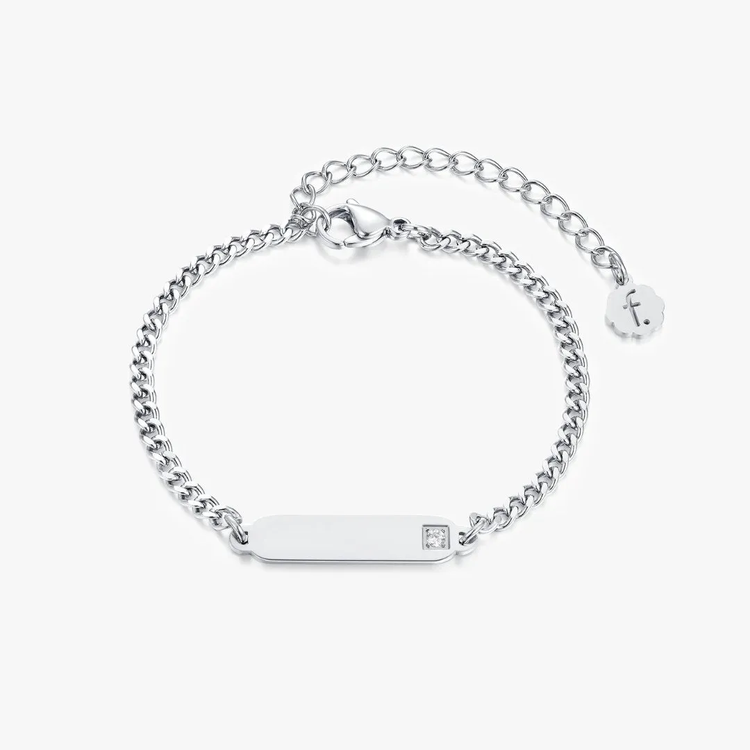 Bar Gem Engravable Bracelets