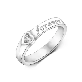 Be Mine Forever CZ Couple Promise Rings for Her