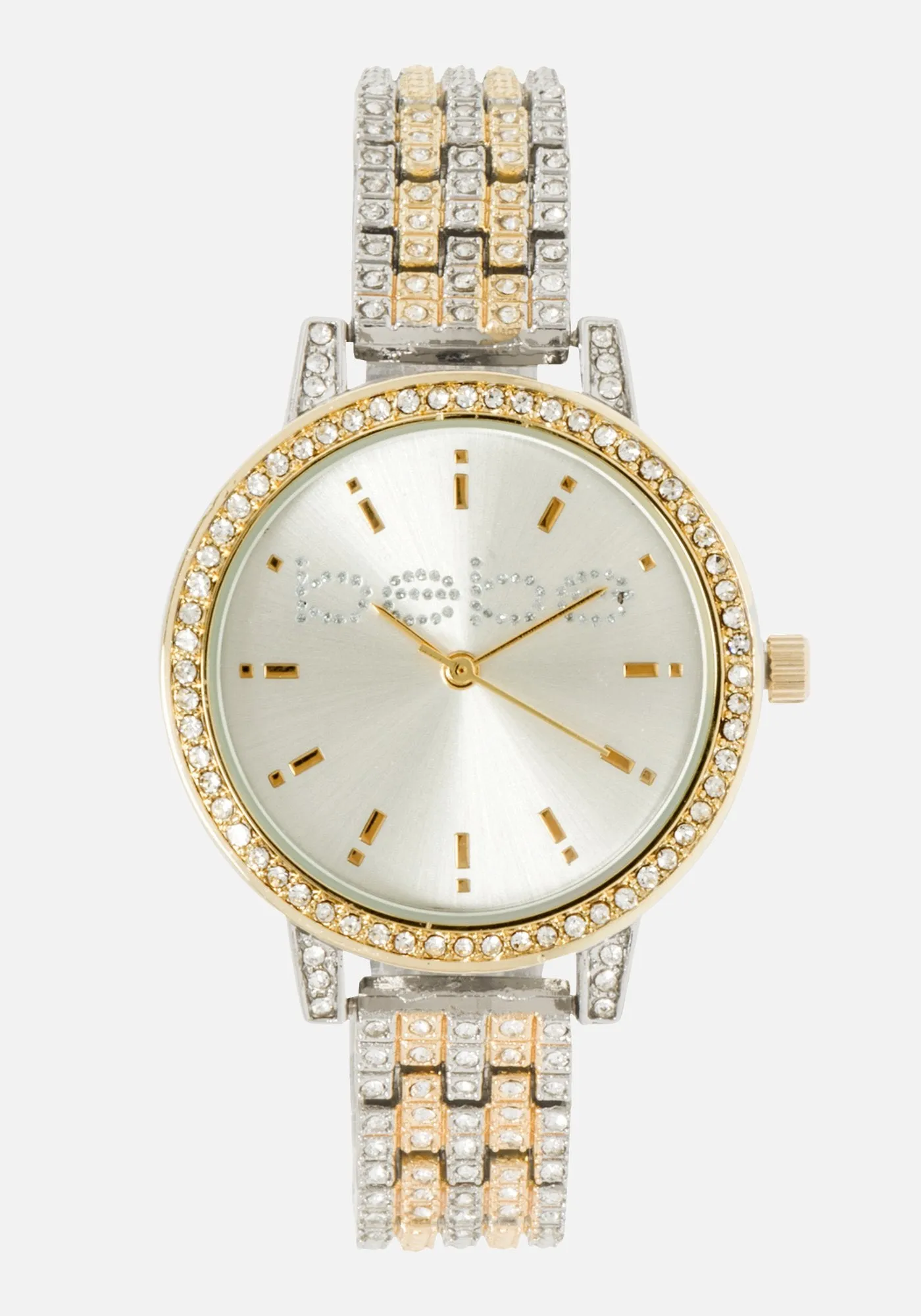 Bebe Crystal 2 Tone Watch