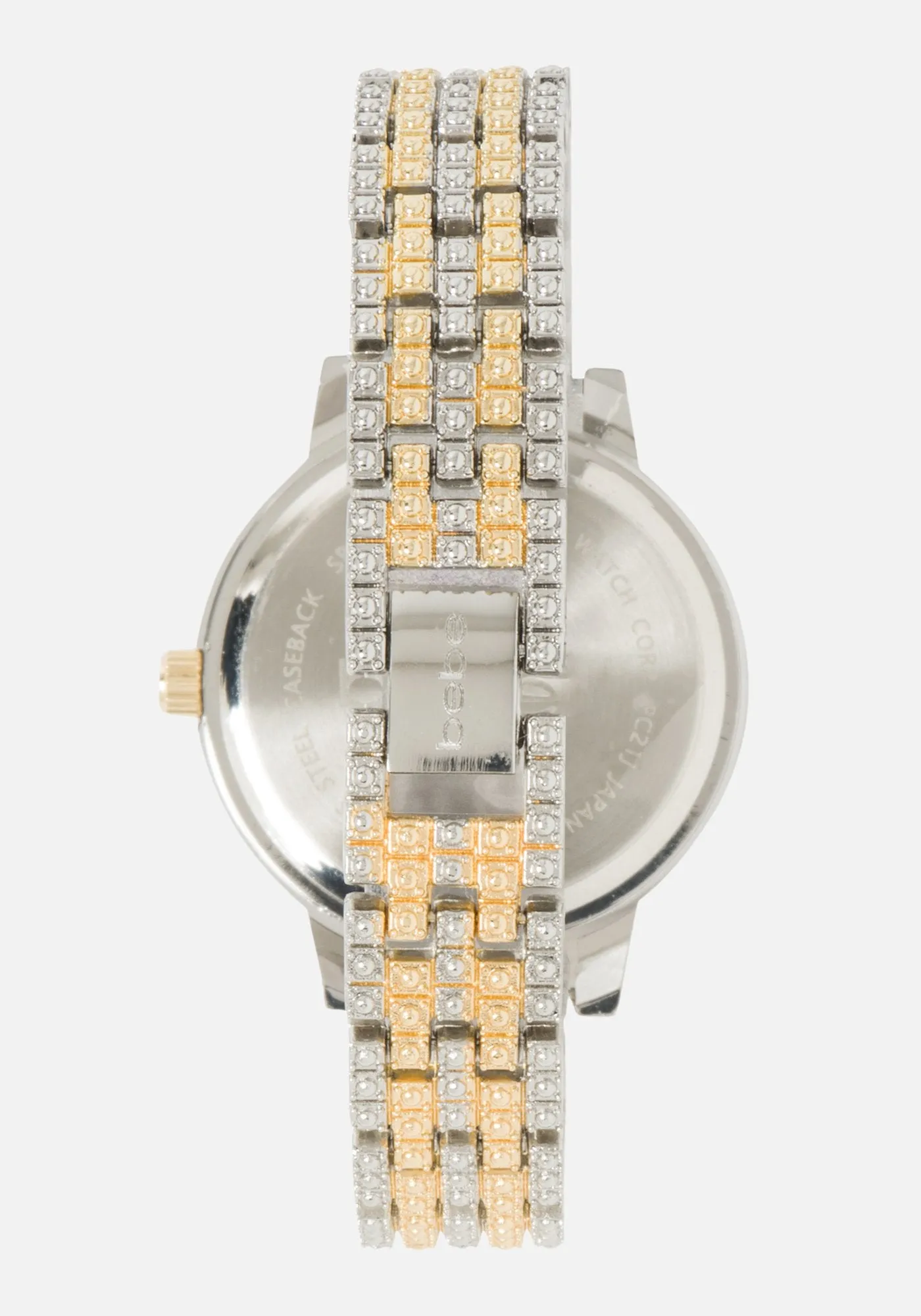 Bebe Crystal 2 Tone Watch