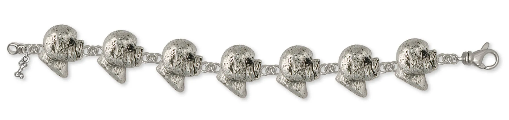 Handmade Sterling Silver Bichon Frise Dog Bracelet - BF23-BR Jewelry