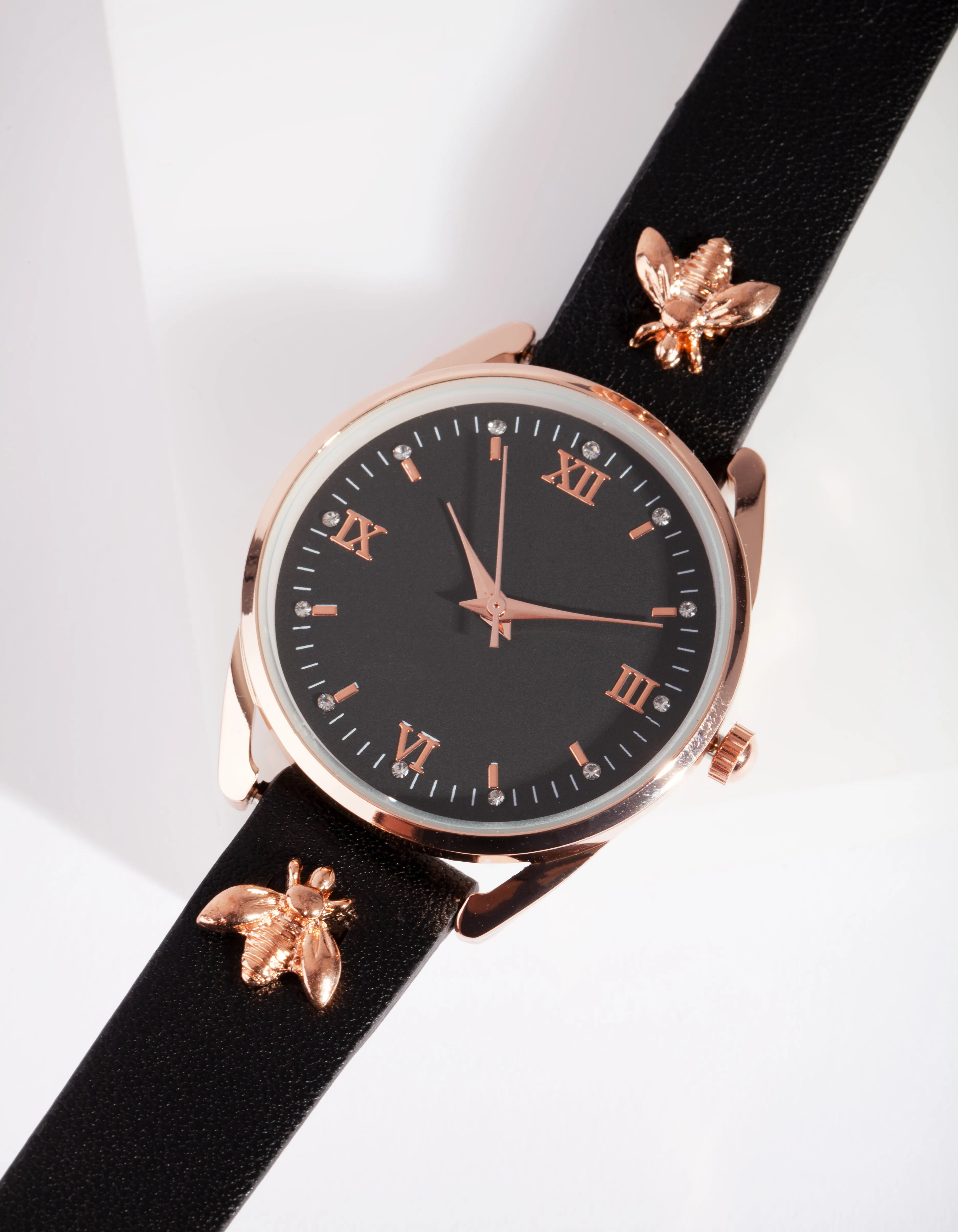 Black Bee PU Strap Watch