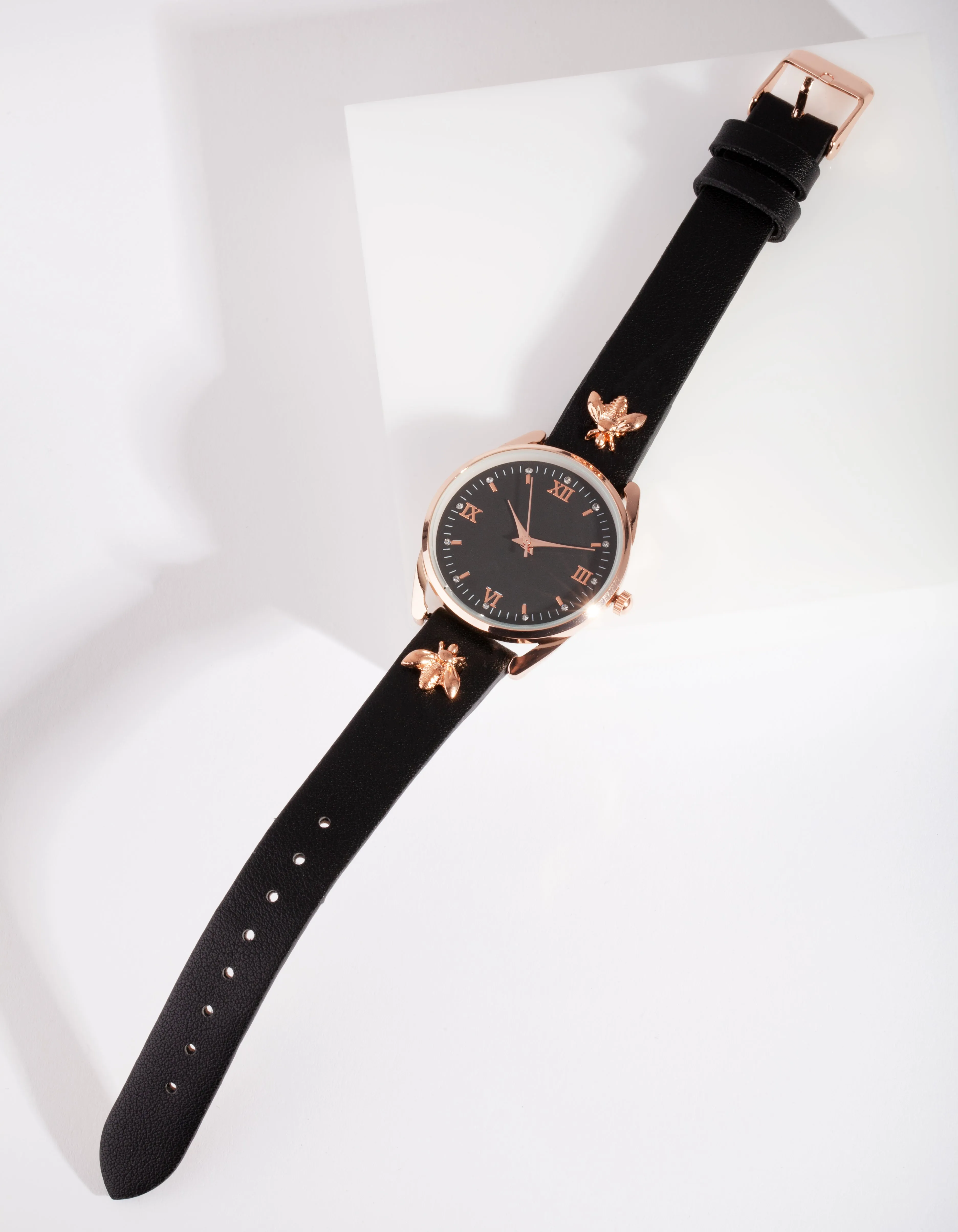 Black Bee PU Strap Watch