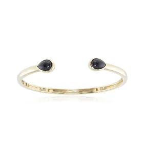 Black Jade Teardrop Cuff