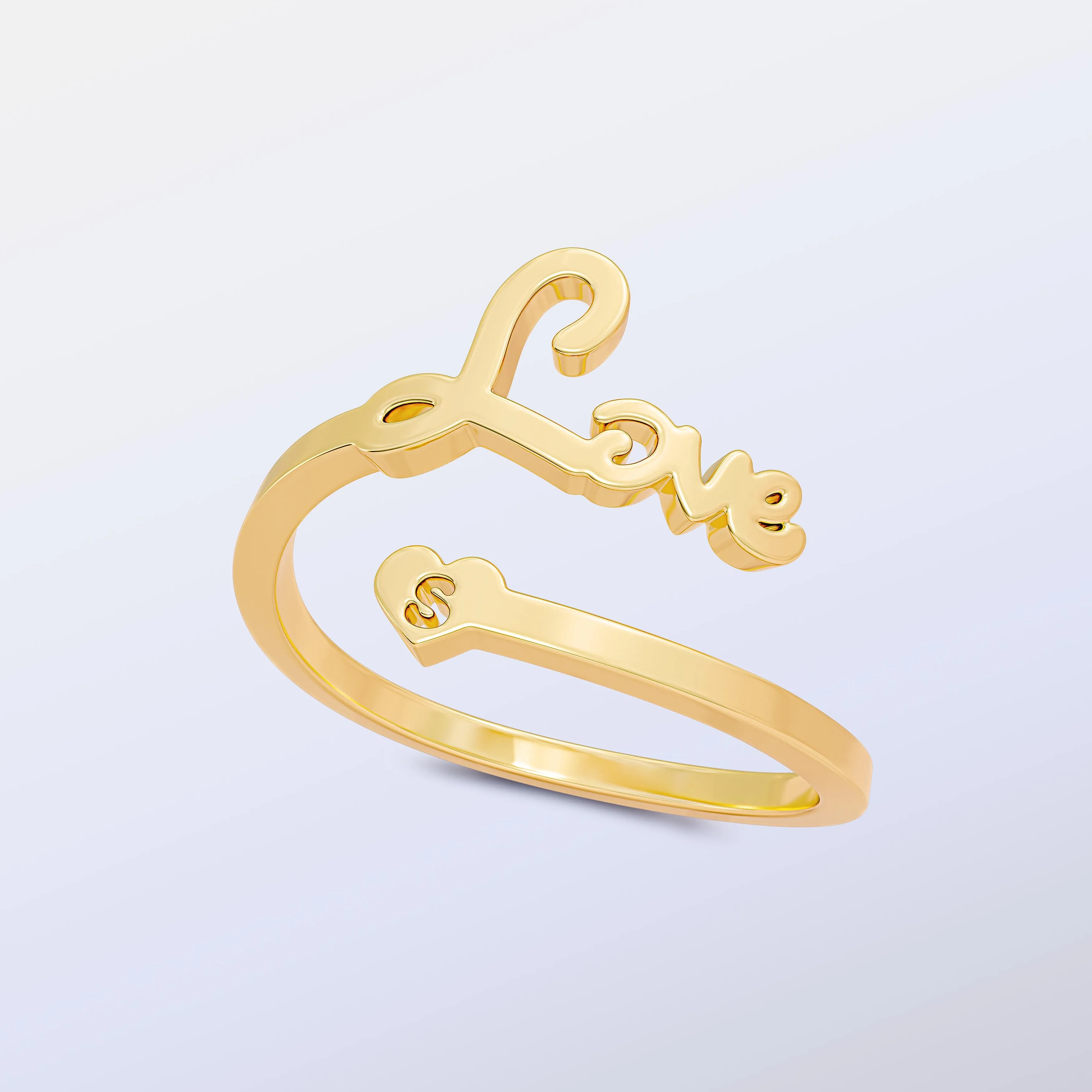 Blessed With Initial Adjustable Ring