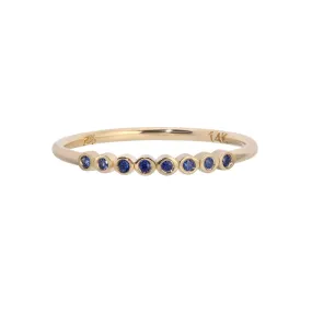 Blue Sapphire Cobblestone Ring