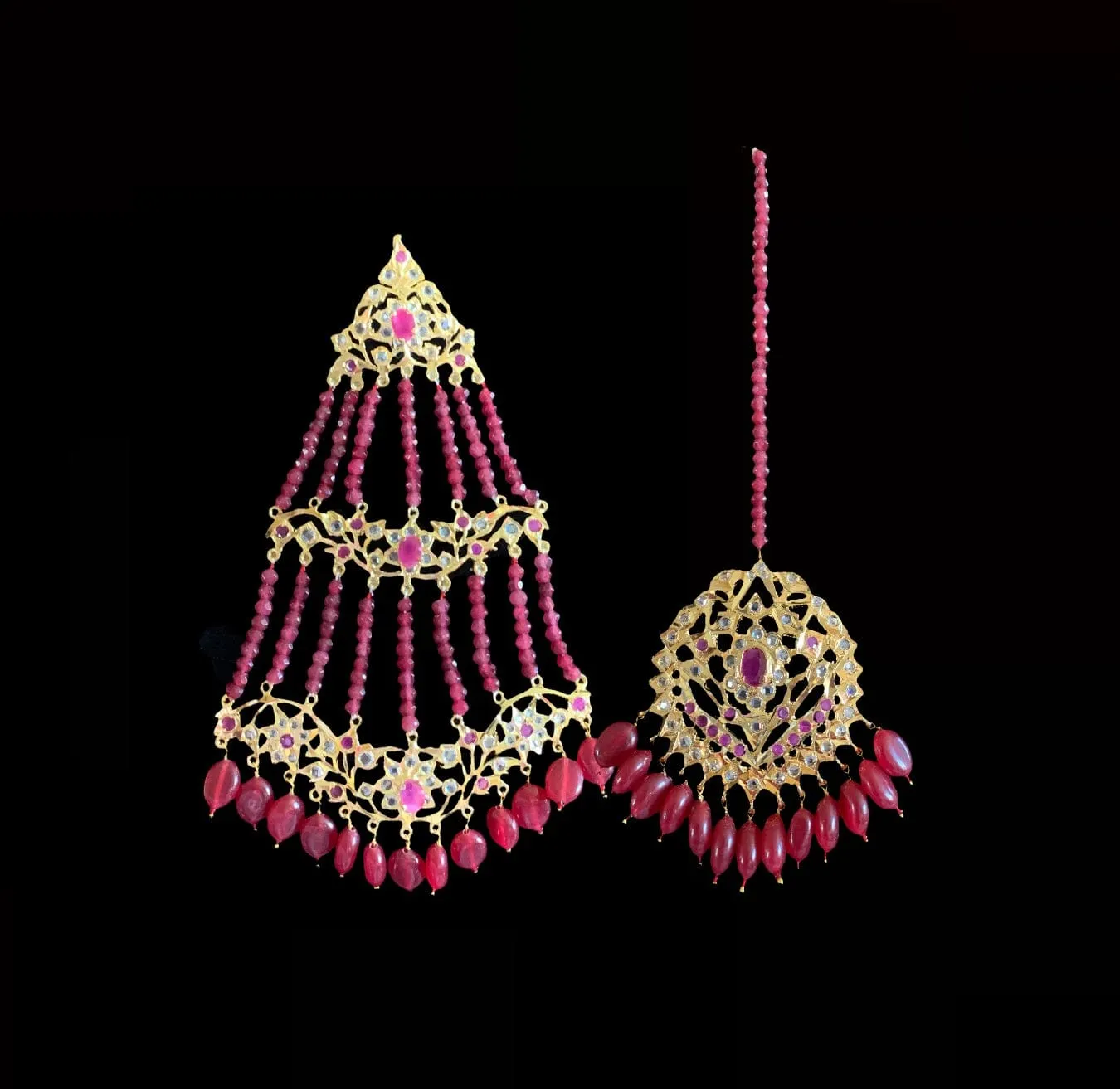 BR20 Gehna bridal set (Ruby ) (READY TO SHIP)