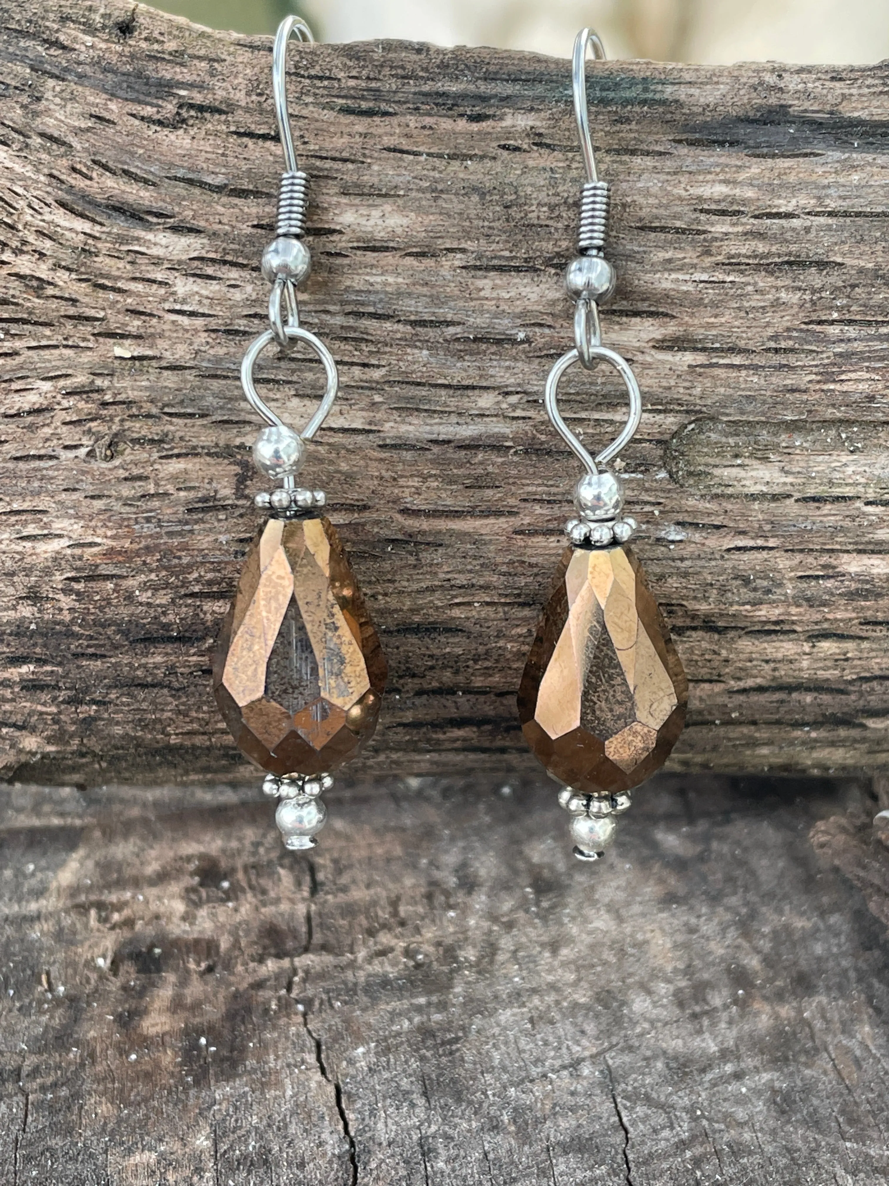 Bronze Teardrop Earrings