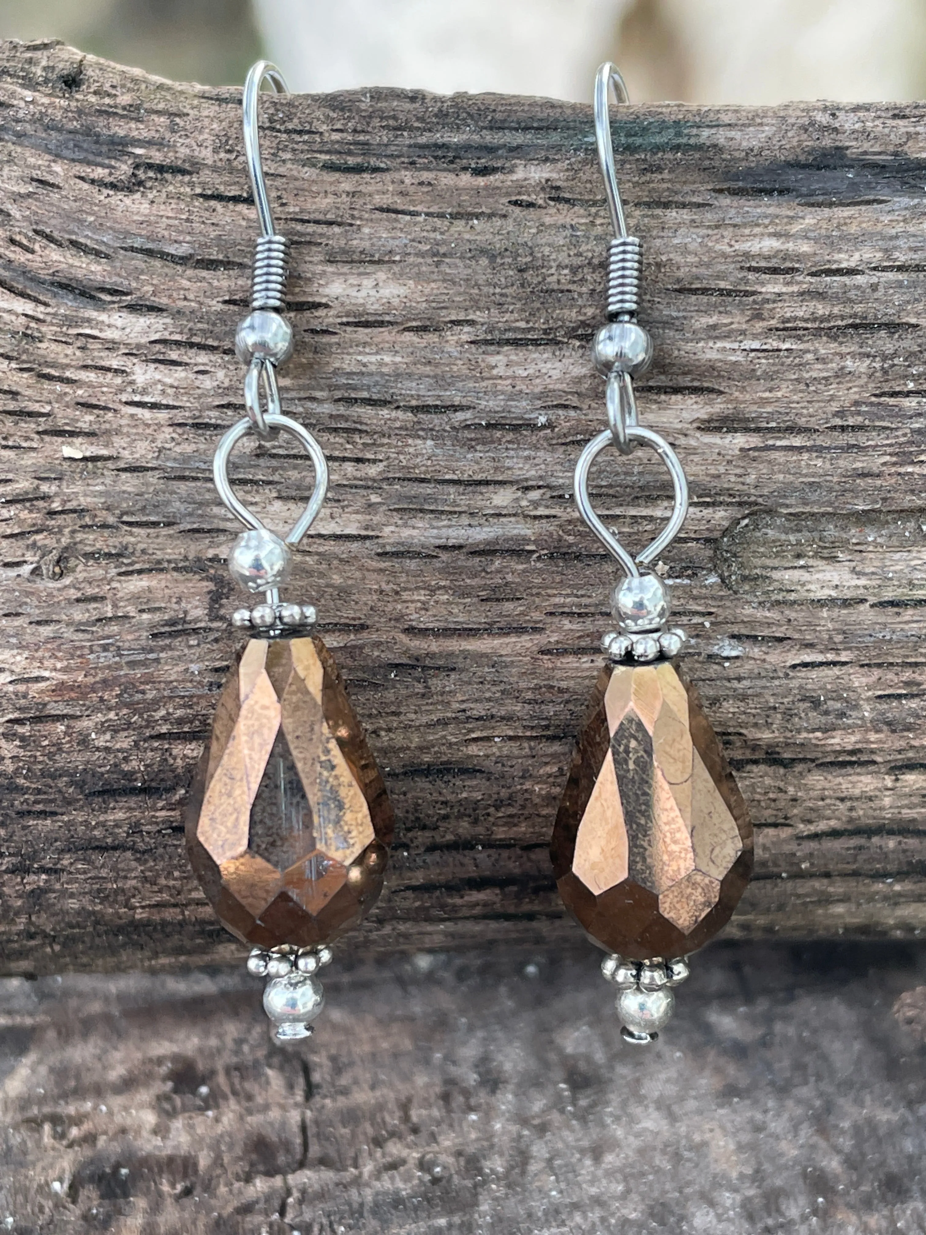 Bronze Teardrop Earrings