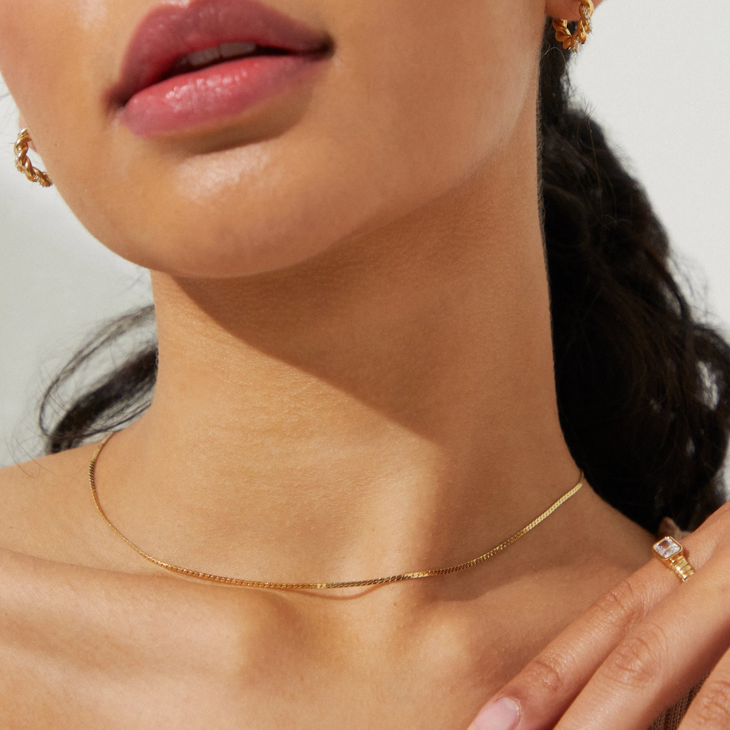 BRUNCH CHAIN CHOKER NECKLACE