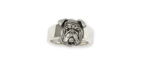 Bulldog Ring Jewelry Sterling Silver Handmade Dog Ring BD19-R