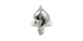 Calla Lily Jewelry Sterling Silver Calla Lily Ring Handmade Flower Jewelry CAL2-R