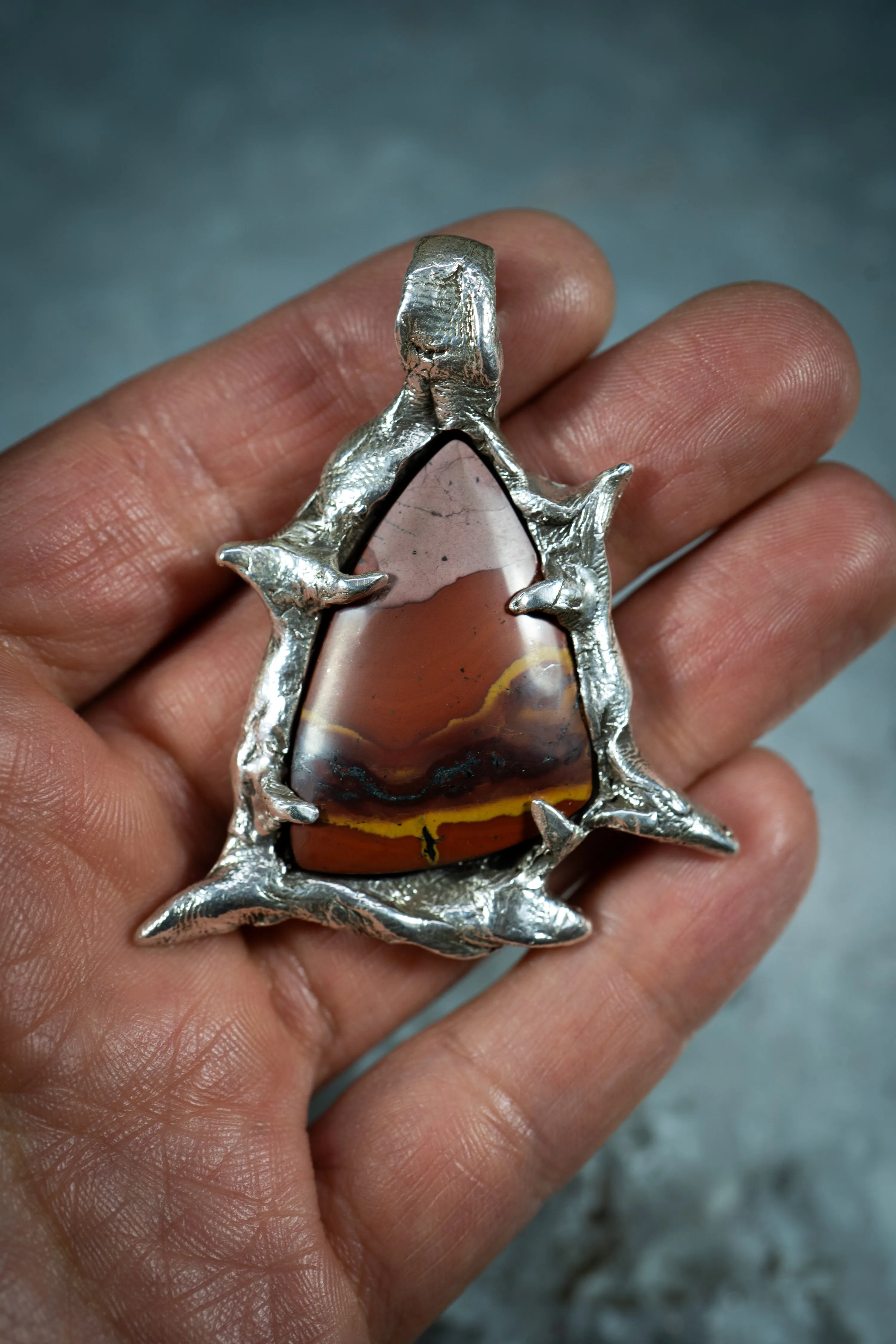 Canyon and the Star (Jasper, Sterling Silver Pendant)