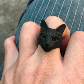 Cat Head Ring