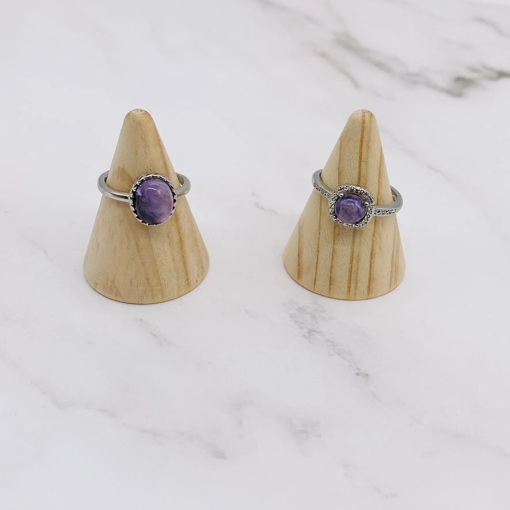 Charoite Crystal Ring, Adjustable Gemstone Ring, Minimalist Ring, Bohemian Rings, Handmade Jewelry, Gift For Her, Boho Style, Adjustable