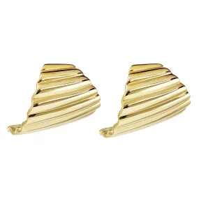 Chunky Gold Skylar Semi-Hoops