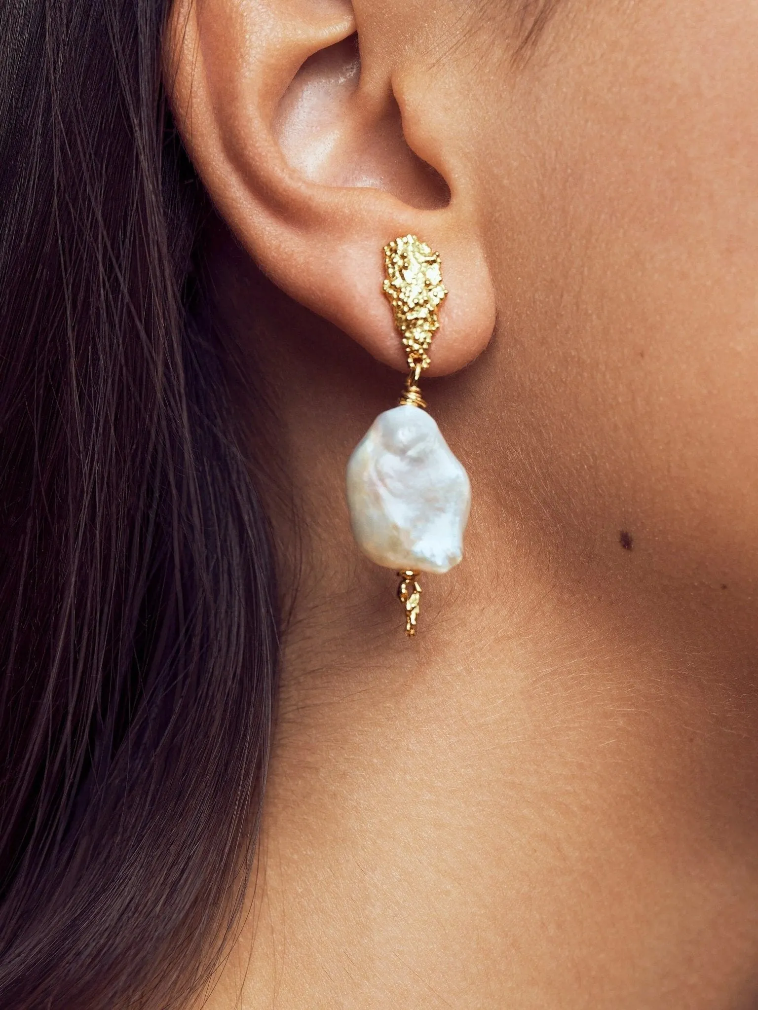 Cicer Keshi Pearl Drop Earrings