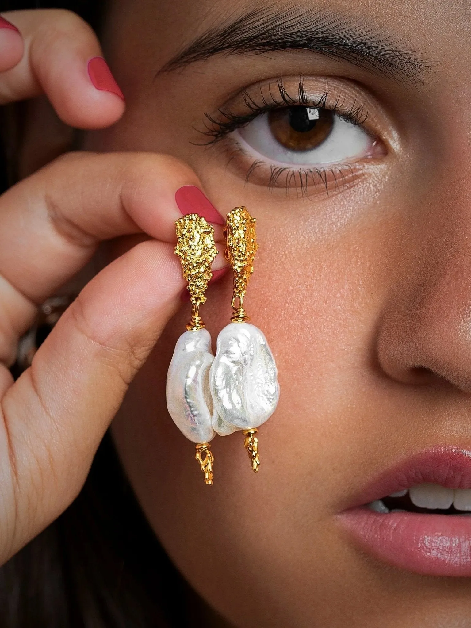 Cicer Keshi Pearl Drop Earrings