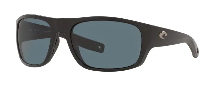 Costa Del Mar Tico Matte Black Frame - Gray 580 Plastic Lens - Polarized Sunglasses