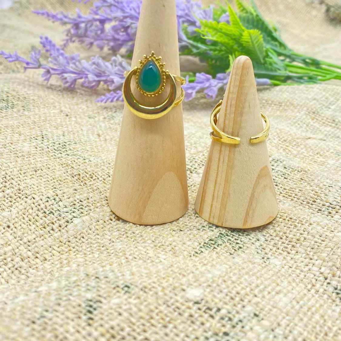 Crescent Moon Style Bohemian Rings, Handmade Jewelry, Gift For Her, Stackable Rings, Boho Style Rings, Adjustable Gold Rings, Vintage Style