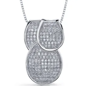 Cubic Zirconia Pendant Sterling Silver