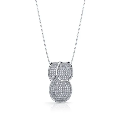 Cubic Zirconia Pendant Sterling Silver