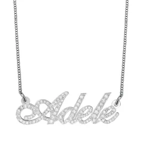 CUSTOM MOISSANITE SCRIPT NECKLACE