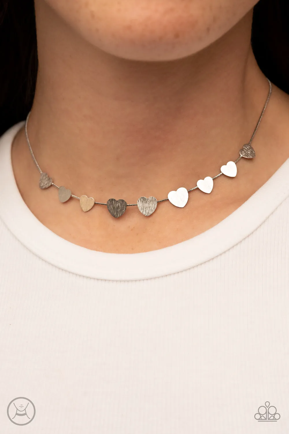 Dainty Desire - Silver Paparazzi Necklace