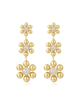 Daisy Statement Earrings- Gold