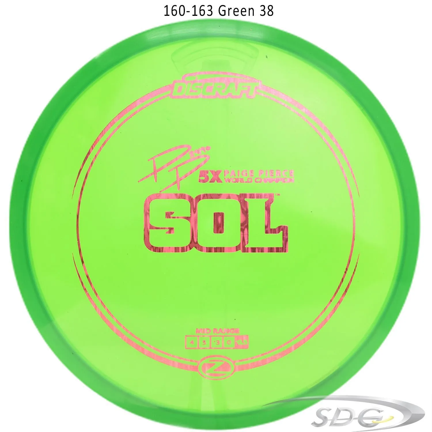 Discraft Z Line Sol Paige Pierce Signature Disc Golf Mid-Range