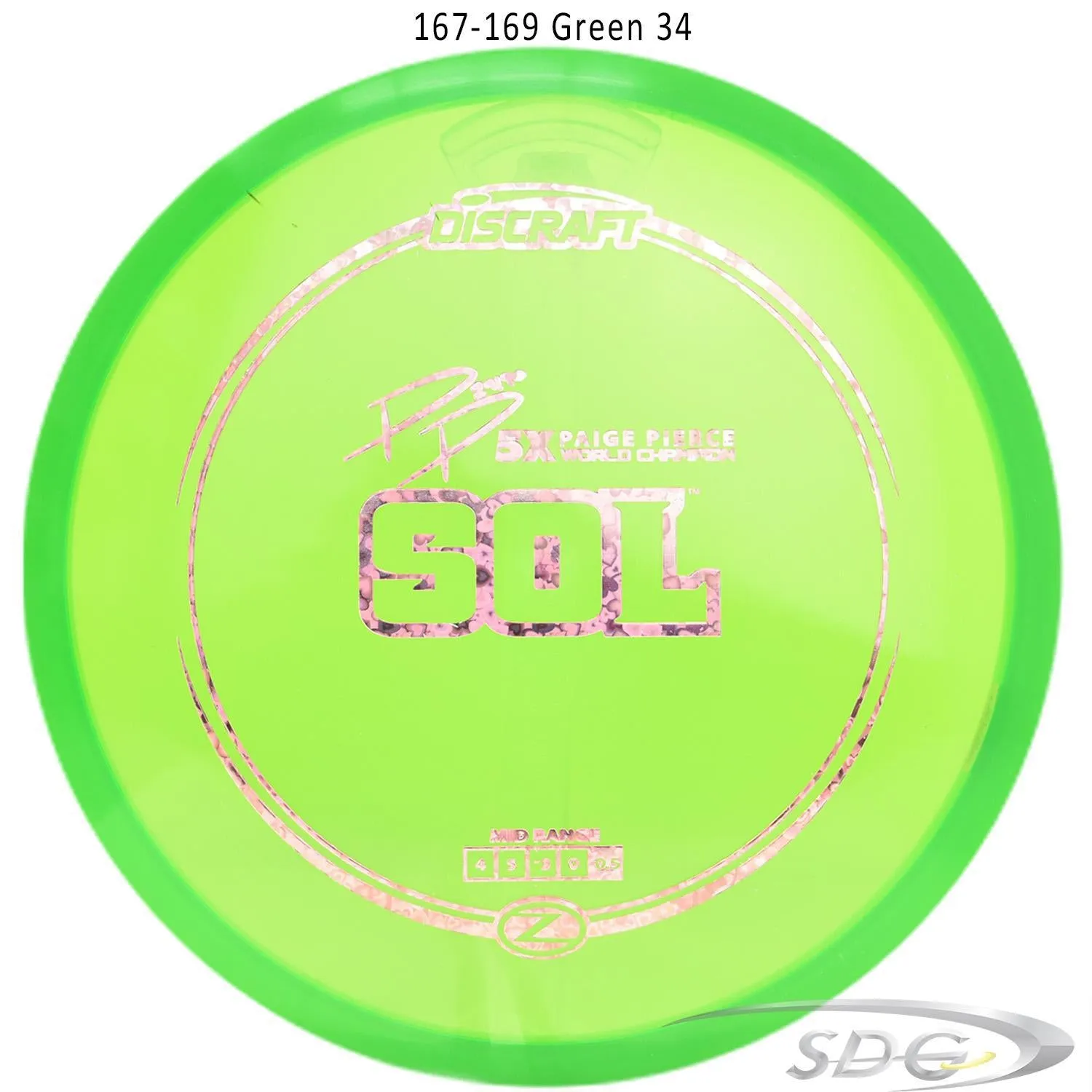 Discraft Z Line Sol Paige Pierce Signature Disc Golf Mid-Range