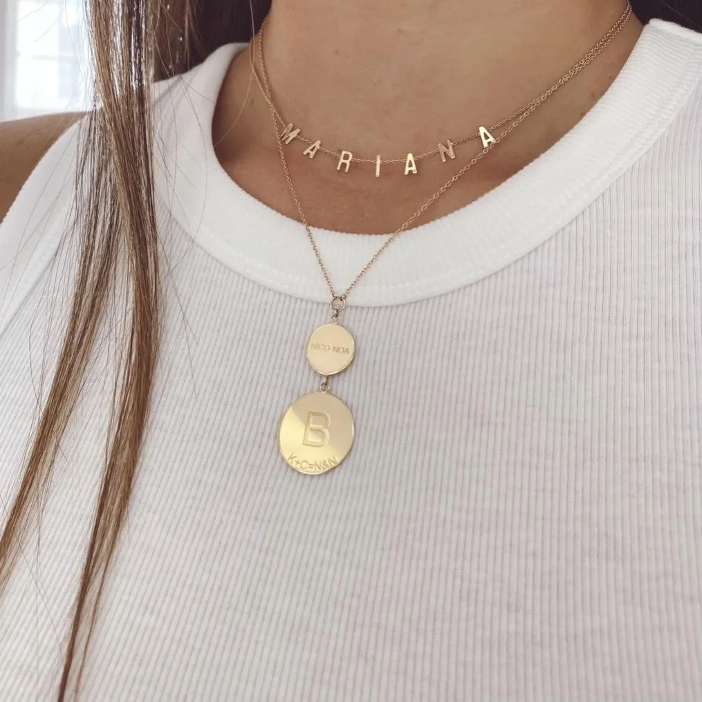 Double Disk Necklace