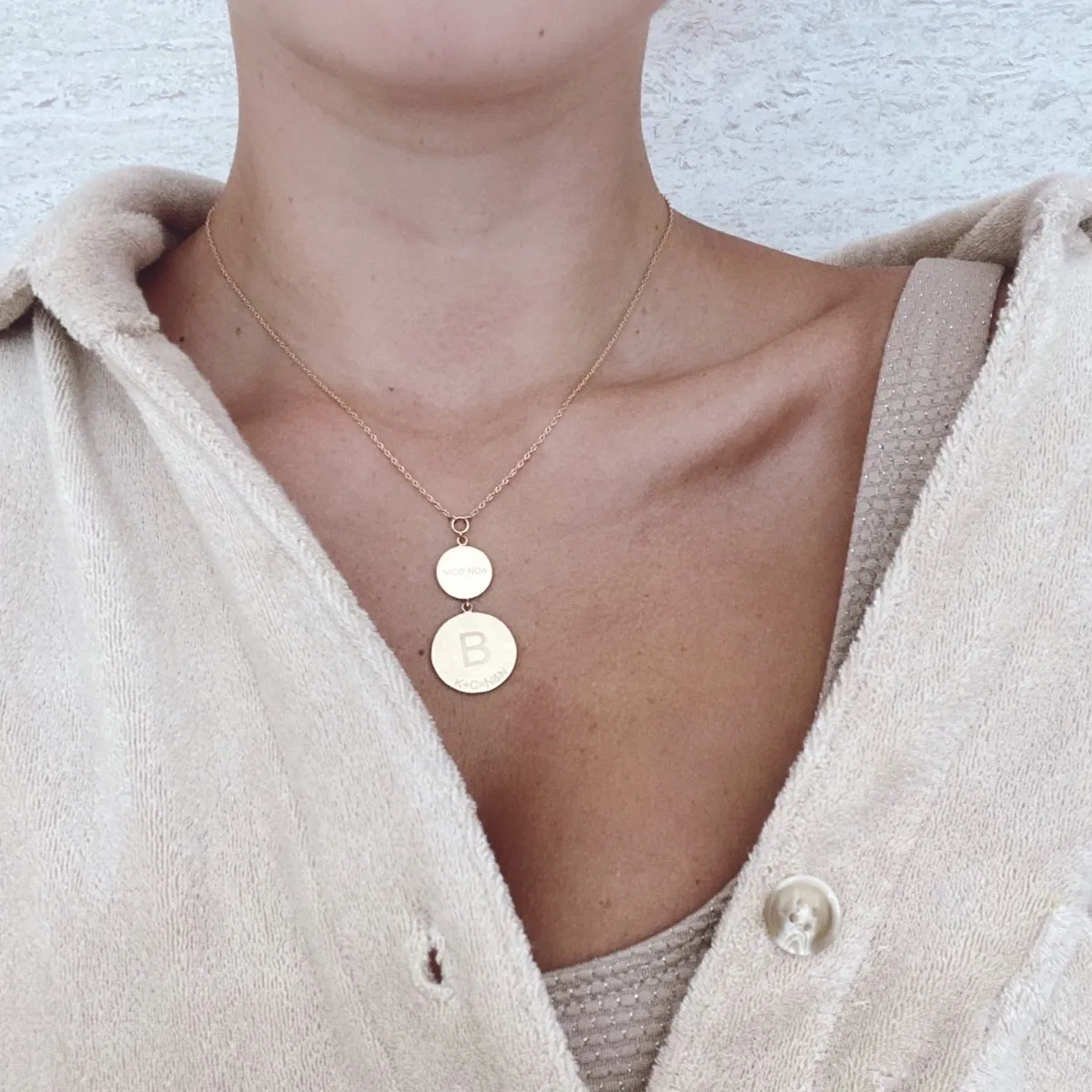 Double Disk Necklace